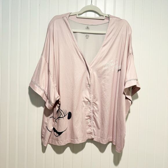 Disney Parks Pink Minnie Mouse Pajama Set Plus Size 3X - Picture 2 of 9
